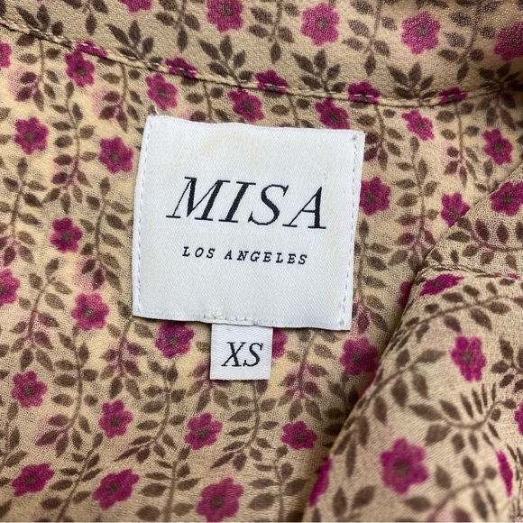 Misa Los Angeles Julez Chiffon Ruffle Tiered Maxi Dress XS - Picture 9 of 12